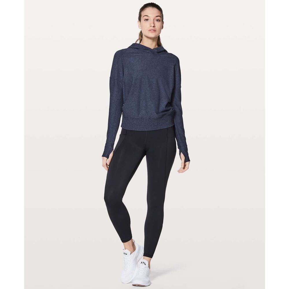 Lululemon Lead The Pack Hoodie Heathered Stony Grape / Black Size 12